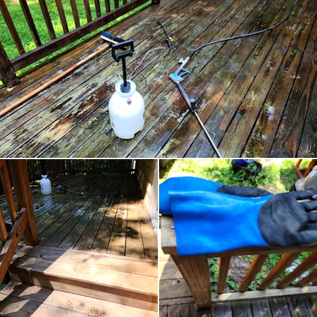Mebane deck stain removal fixing graying wood before the summer humidity